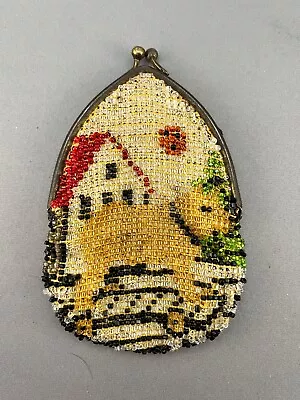 $40 • Buy Antique Beaded Child's Bag Purse 1920's Toy Dog Rare