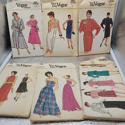 VTG Very Easy Vogue 80's Sewing Pat Lot(6) Pat #'s 924989988322867081019060 • $28.80