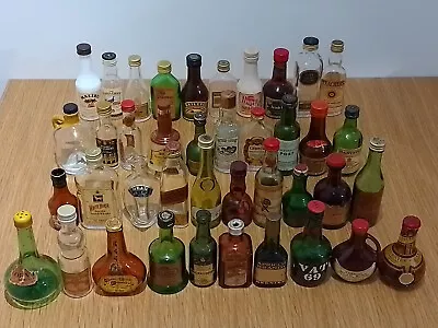 40 Vintage Miniature Alcohol Bottles - All Different - Empty • £17.99