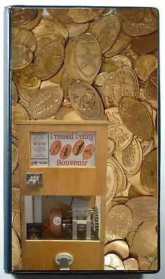 Pressed Penny Collector Book: Pile Of Pressed Pennies With Pressed Penny Machine • $6.95