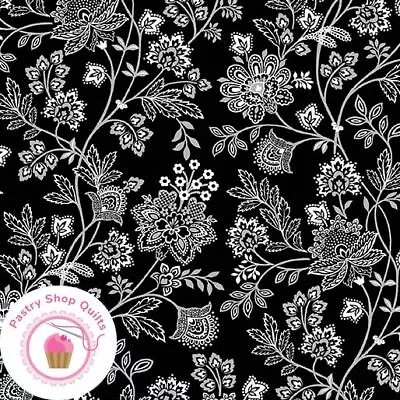 Maywood BANDANA 6128 98 Onyx Black  Floral Quilt Rockstar Sewing • $6.25