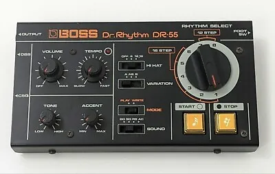 BOSS Dr-55 Dr. Rhythm Vintage Analog Drum Machine Tested Working Used • $314.41
