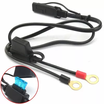 12V Motorcycle Battery Charger Terminal Ring Connector Cable Harness SAE Adapter • $3.99