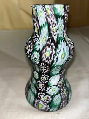 Italian Murano Millefiori Art Glass Vase-Je Robj-MCM Pre WW II? • $155