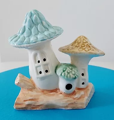 Vintage Aquarium Ceramic Blue Mushroom House Decoration Fish Tank  • $8.99