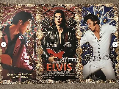 ELVIS Presley Poster 2022 Movie Early Access Fan Event June 21 2022 19x12.75” • $7.99