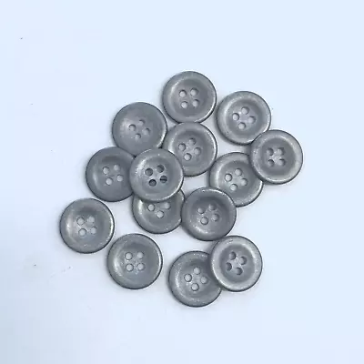 6 Metal Antiqued Pewter Silver Tone Buttons 4-Hole Sew Through Sewing 17 Mm MT11 • $11.98