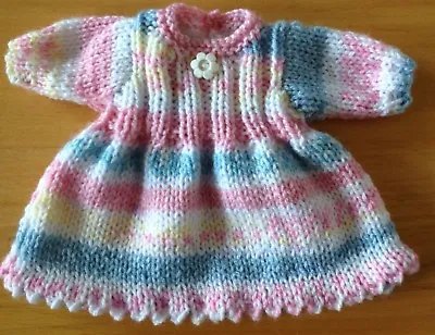 £4.95 • Buy Dolls Clothes Hand Knitted For 12 - 14  30-36 Cm Doll's Dress - Cute