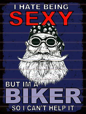 SEXY BIKER  Theme Retro Style Metal Tin Sign/plaque 5098 • £3.75