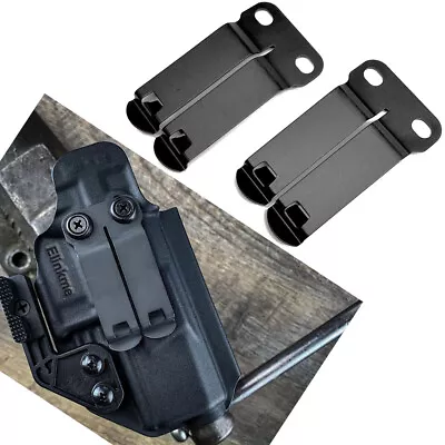  33mm X69mm  Spring Steel Metal IWB Hybrid Holster Clips Belt Black Clips  • $15.28