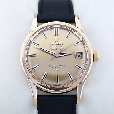 Omega Constellation Calendar Vintage 18k Gold Ref 2943 Automatic Rose 1950er • $11470.25