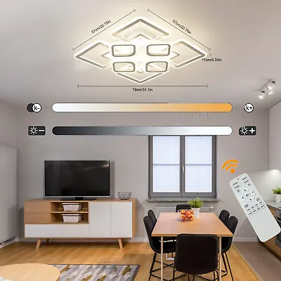 Modern Acrylic Ceiling Light LED Lamp Bedroom Living Room Dimmable Chandelier • $51.31