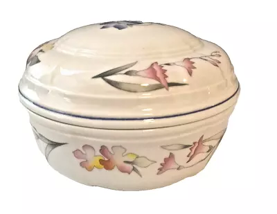 Villeroy & Boch RIVIERA Petite Fleur CANDY BOWL With Lid Porcelain Luxembourg • $9.99