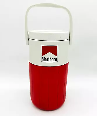 Vintage Marlboro Coleman 2QT Thermos Water Jug Half Gallon Red Insulated Cooler • $13.99