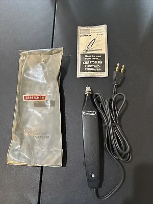 C) Vintage Craftsman Electric Engraver Tool Model 4296 Tested Works • $9.99
