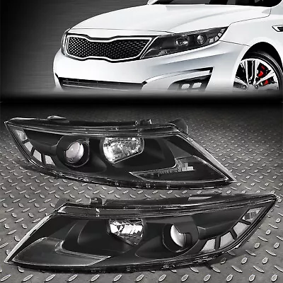 For 11-13 Optima Factory Style Projector Headlight Head Lamps Set Black/clear • $217.88