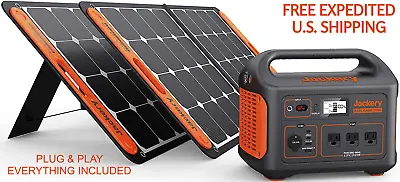 SOLAR GENERATOR KIT Jackery Explorer 1000 With (Two) SolarSaga 100W SOLAR PANELS • $2098.97