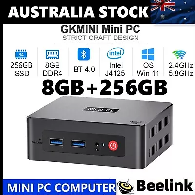 Beelink GK Mini Windows 10 Intel J4125 Mini PC DDR4 8G 256G SSD Desktop WiFi5 BT • $285.99