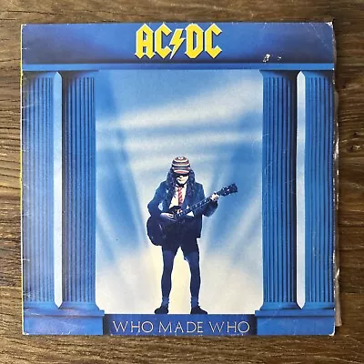 AC/DC Who Made Who 12  Vinyl LP Record 1986 Aussie 1st Pressing Red Label OOP • $50