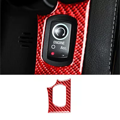 For Chevrolet Corvette C6 Red Carbon Fiber Interior Ignition Switch  Cover Trim • $12.65