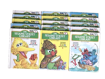 The Sesame Street Library Vol 1 - 15 Complete Set HC Vtg Henson Muppets 1970s • $21.74