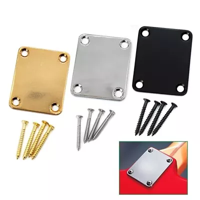 Electric Guitar Neck Plate With Screws For Fender Stratocaster Telecaster • $9.88