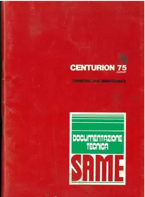 Same Tractor Centurion 75 Export Operators Manual • £24.99