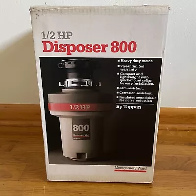 Montgomery Ward Tappan 1/2 HP Disposer 800 Garbage Disposal *New Open Box* • $59.99