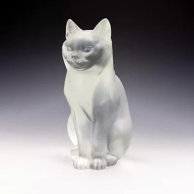 Vintage Lalique Glass - Large Frosted Glass Cat Figure • £53