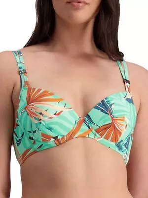 Moontide Tropical Vibes Bikini Top Twin Straps Underwired Swim Tops Swimwear • £8.96