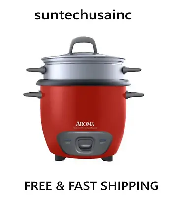 Aroma 6-Cup (Cooked) / 1.5Qt. Rice Cooker & Food Steamer FREE SHIPPING • $19.10