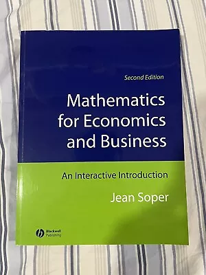 Book Mathematics For Economics And Business • £24