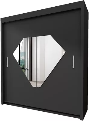 Wardrobe Mirror Sliding Doors Wardrobe Featuring Double Sliding Doors • £389.99