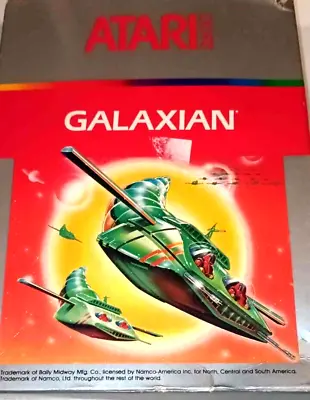 1983 Vintage Atari 2600 Galaxian Video Cartridge Game With Original Box & Manual • £34.99