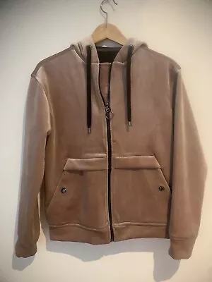 $69 • Buy Bershka Neoprene Dusty Pink Hoodie Size Xs