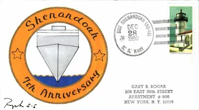 USS Shenandoah AD44 1990 Rogak Cover (0031990AD44001) • $4