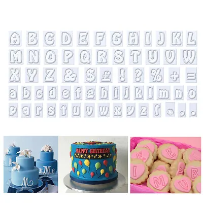 64pcs/Set Plastic Cookies Fondant Cutter Alphabet Letters Shape Cake Decorating  • £4.29