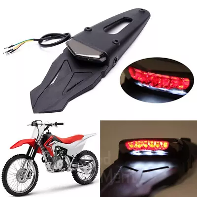 Universal Dirt Bike LED Rear Fender Tail Light Brake Smoked For Off Road Enduro • $34.50