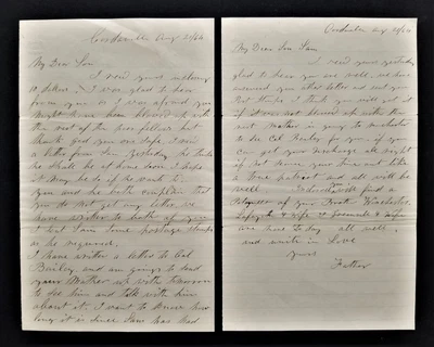 $124.95 • Buy 1864 Antique 2pc Lot CIVIL WAR LETTERS Seeking Discharge Friends Army Navy