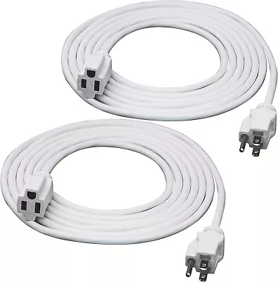 CP 15 Ft (2-Pack ) Indoor/Outdoor Extension Cord 16/3 SJTW White CP10206X2 • $24.99