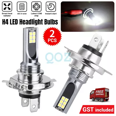 2x H4 LED Headlight Bulbs Kit Lamp Car 6500K Globes High Low Beam 14000LM White • $13.55