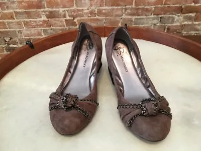 B. Makowsky Tyson Brown Suede Chain Bow Ballet Flats New • $29.95