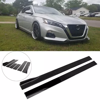 For Nissan Altima 78.7'' Side Skirt Splitter Rocker Panel Extension Glossy Black • $94.28