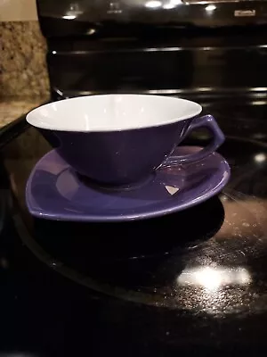 Mary Kay Ceramic Heart Tea Cup And Saucer Set-Purple F1 • $9.95