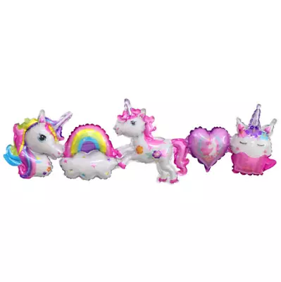 Huge Reusable Self Seal Unicorn Rainbow Foil Party Balloon Decoration Helium/Air • £2.28