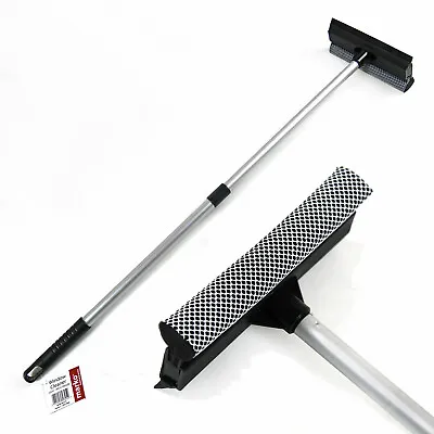 £6.99 • Buy Extendable Window Cleaner Pole Brush Sponge Squeegee Lightweight Telescopic