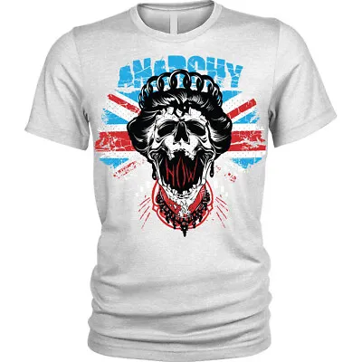 Anarchy Punk T-Shirt UK Union Jack Flag Queen England Unisex Mens • £12.95