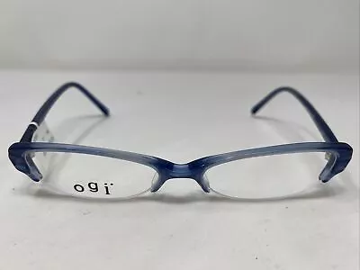 OGI Germany A7096 Col.242 50-17-140 Blue Half Rim Eyeglasses Frame QQ95 • $300