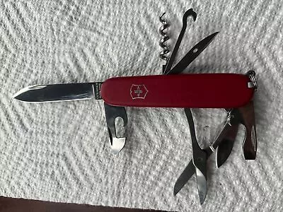 Victorinox Officer Suisse 8 Tool Swiss Army Knife Red • $30