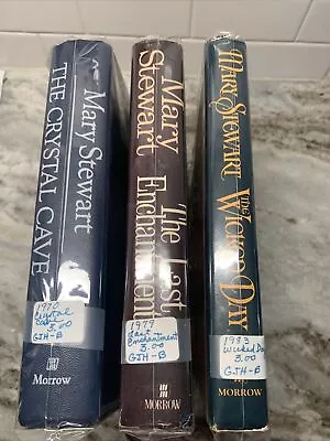 Mary Stewart Lot 3 Vtg Hardcover Books Merlin Crystal Cave- Wicked - Enchantment • $40